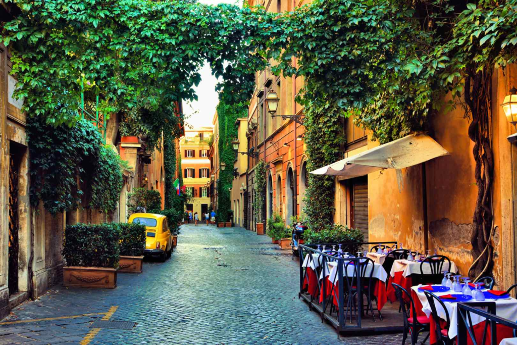 image Travel Sire Cafe scene in the best part of Rome to stay in Monti